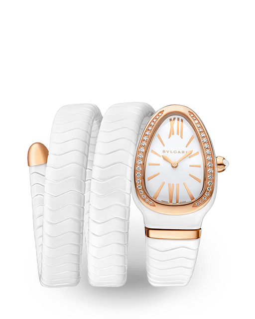 White Dial Bvlgari Serpenti Watches | Bezel
