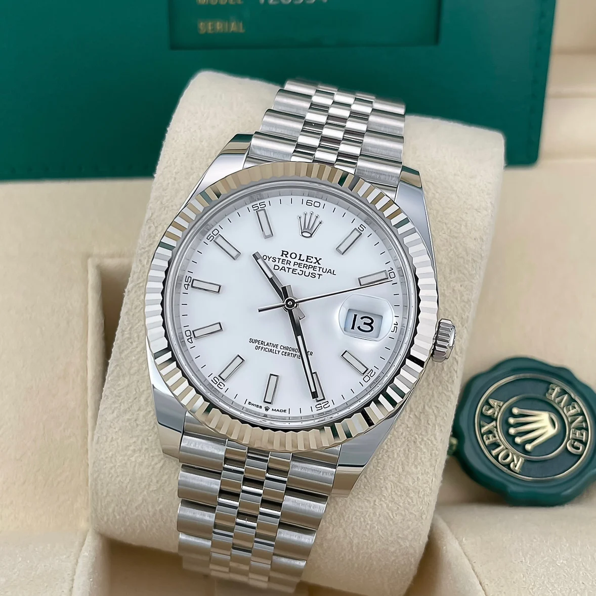 2025 Rolex Datejust 41 Fluted / White / Jubilee 126334-0010 Listing Image 2