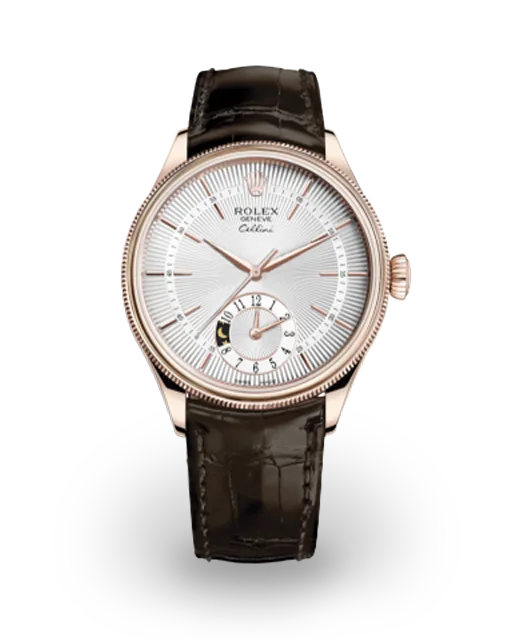 Rolex Cellini Dual Time Rose Gold / Silver 50525-0008  Model Image