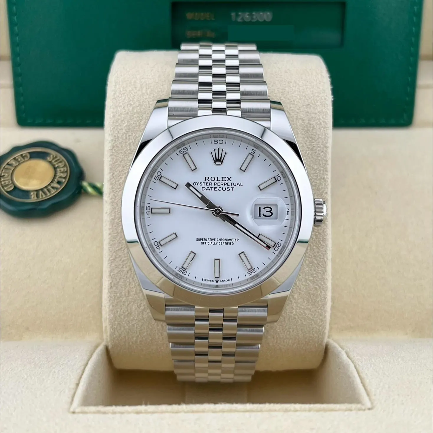 2024 Rolex Datejust 41 Smooth / White / Jubilee 126300-0006 Listing Image 2