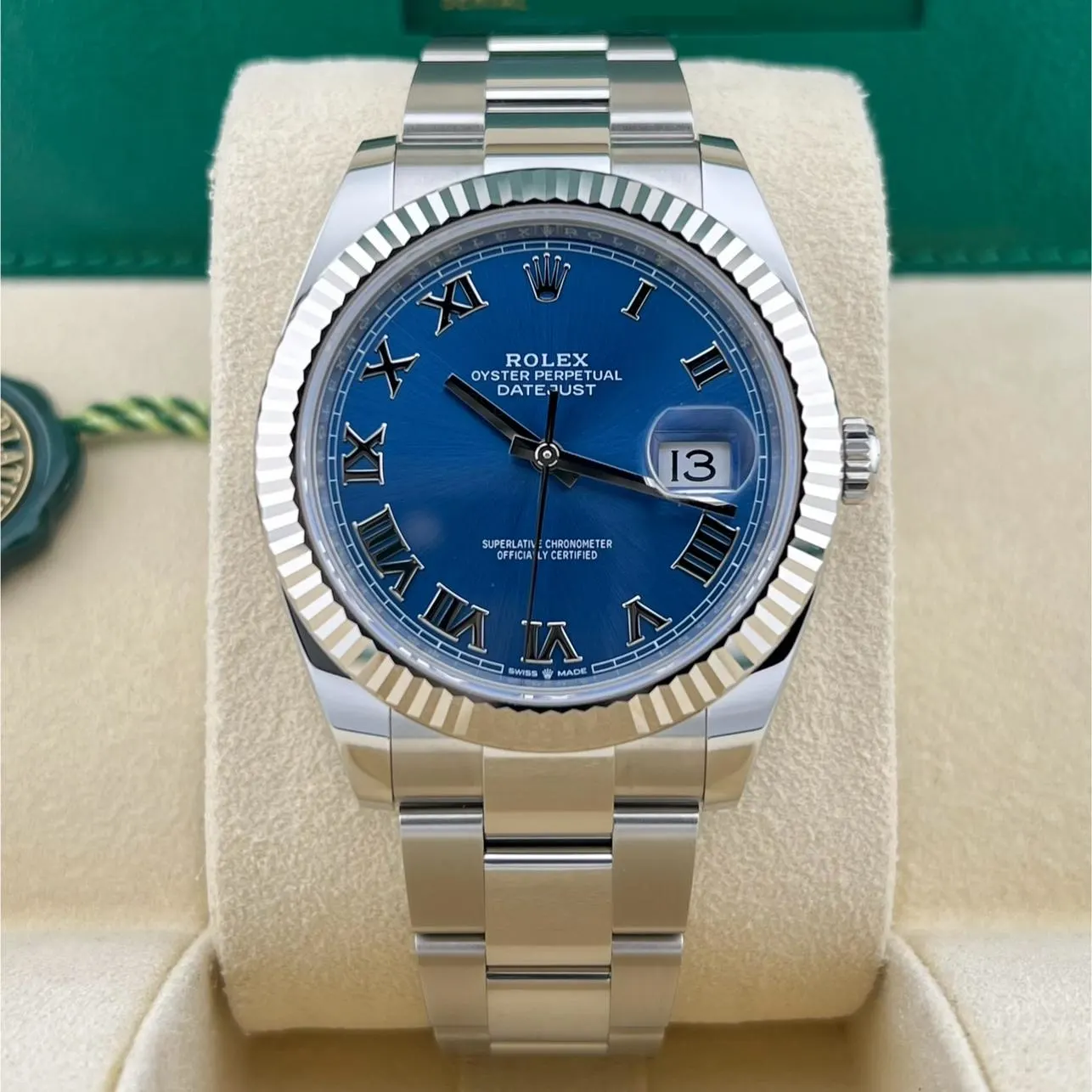 2024 Rolex Datejust 41 Fluted / Blue / Roman / Oyster 126334-0025 Listing Image 1