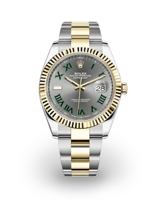 Rolex Datejust 41 Two-Tone "Wimbledon" / Fluted / Oyster 126333-0019  Model Image