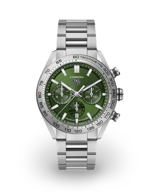 Tag Heuer Carrera Calibre Heuer 02 44 Stainless Steel / Green CBN2A10.BA0643  Model Image