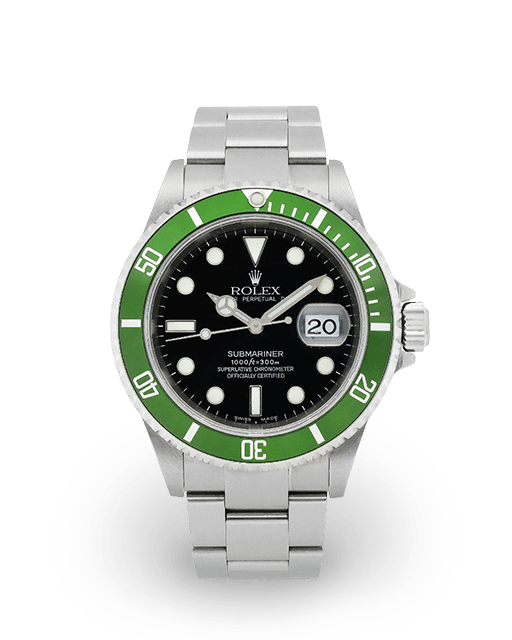 Rolex Green Submariner 16610lv Year 2005 - Unworn