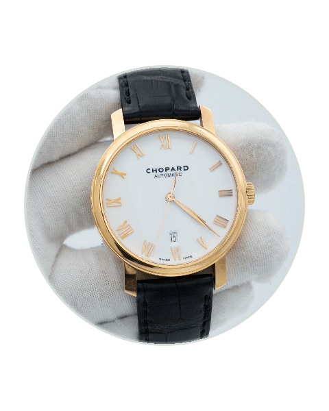 Ros.T  161278-5005 Chopard Classic Rose Gold White Automatic Watch