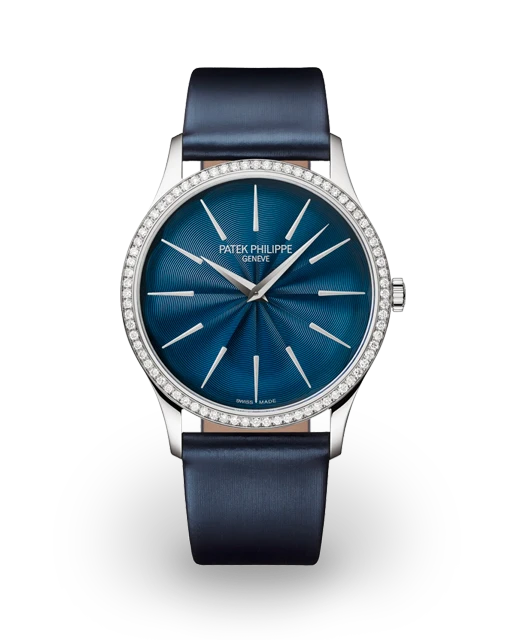 Patek Philippe Calatrava 33 White Gold / Diamond-Set / Blue / Strap 4896G-001  Model Image