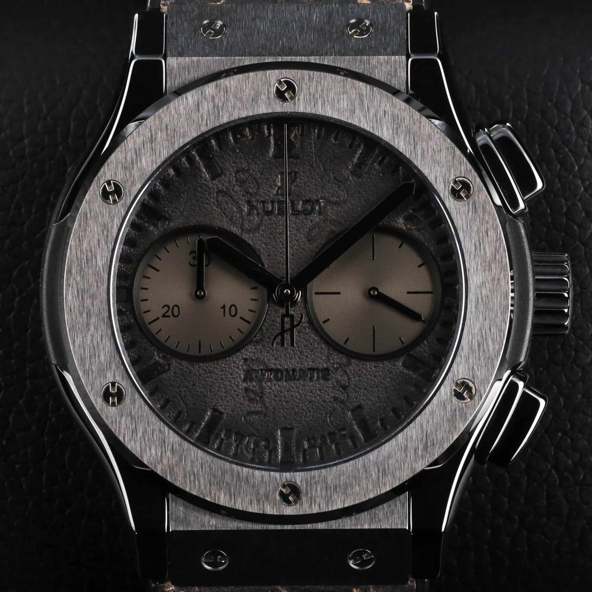 2017 Hublot Classic Fusion Chronograph Berluti Scritto 45 Ceramic / Black / Strap - Limited to 500 Pieces 521.CM.0500.VR.BER17