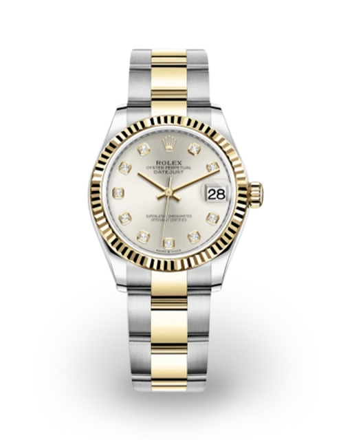 Rolex Datejust 31 Two-Tone Fluted / Silver / Diamond-Set / Oyster 278273-0019  Model Image