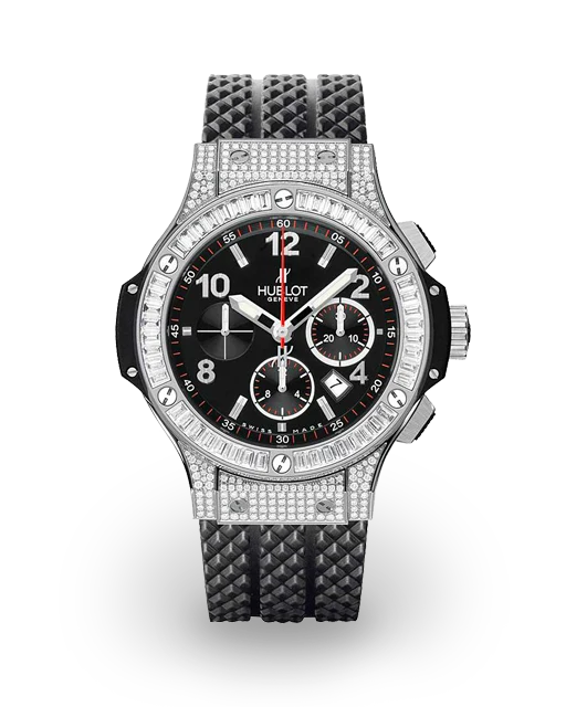 Hublot Big Bang 44 Steel and Diamond-set / Baguette Diamond / Black / Arabic / Strap 301.SW.130.RX.094  Model Image