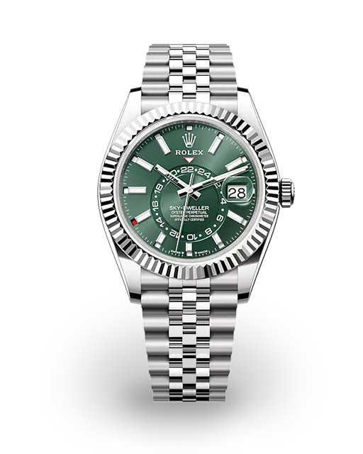 Rolex Sky-Dweller 42 Steel / Fluted / Green / Jubilee 336934-0002  Model Image