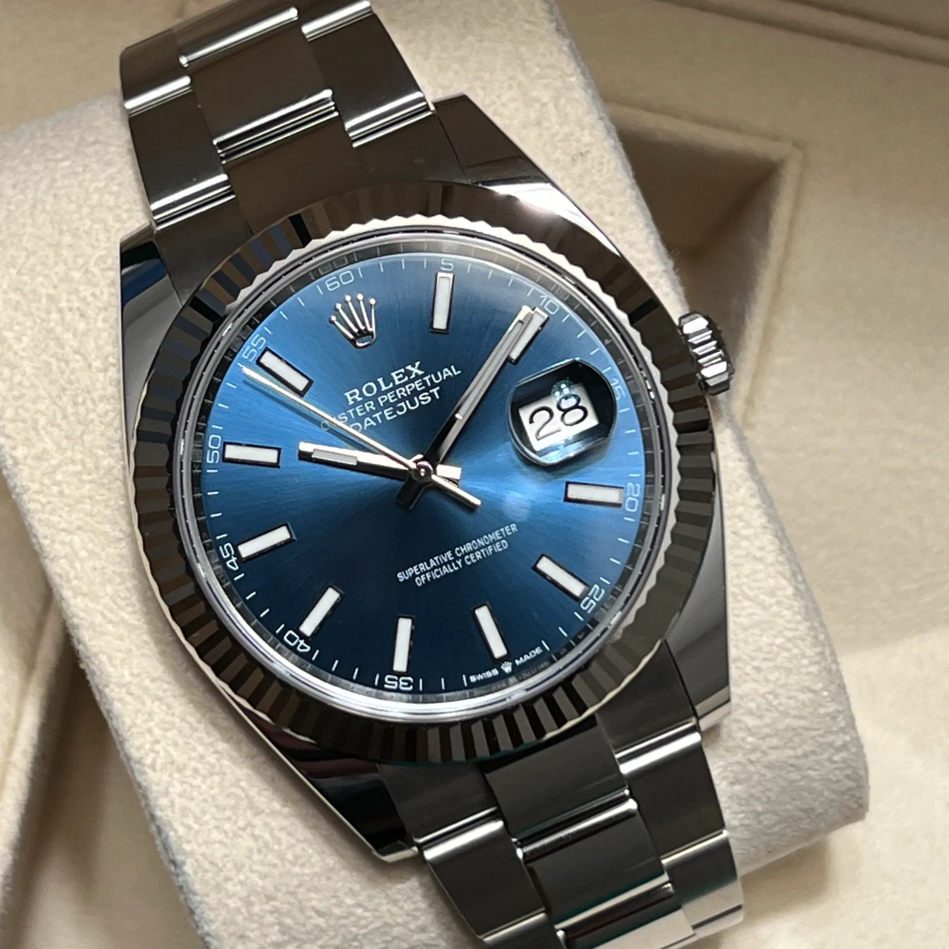 2023 Rolex Datejust 41 Fluted / Blue / Oyster 126334-0001 Listing Image 2