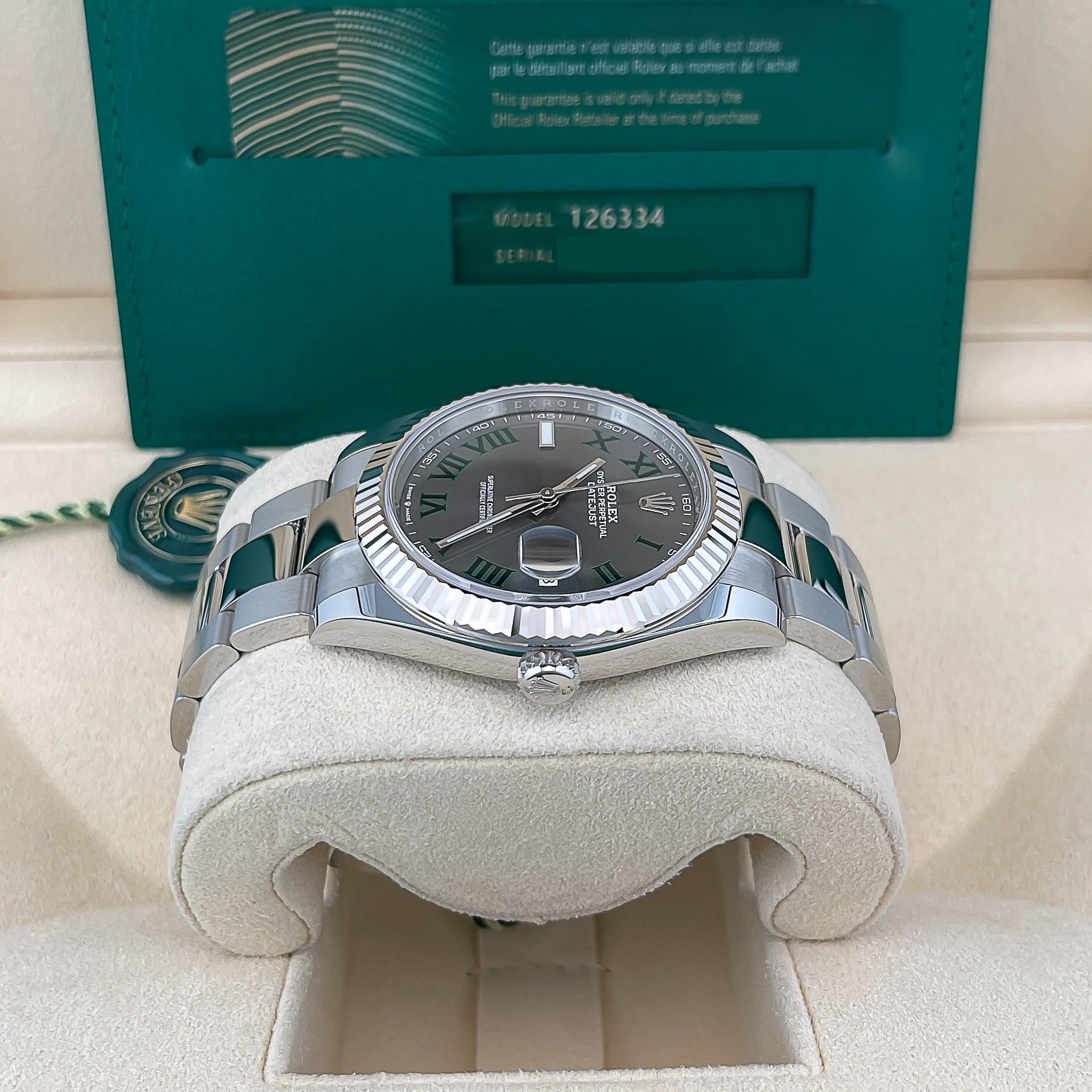 2023 Rolex Datejust 41 "Wimbledon" / Fluted / Oyster 1263340021 Bezel