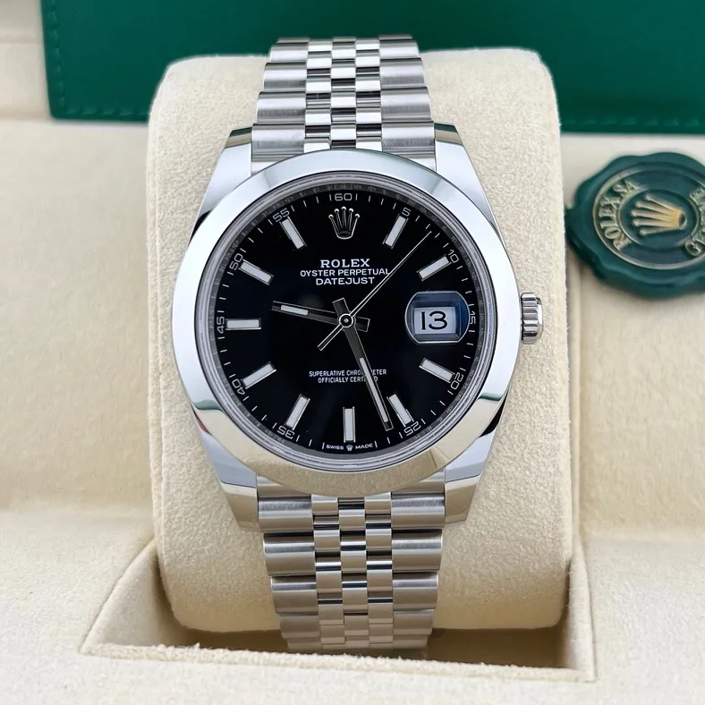 2025 Rolex Datejust 41 Smooth / Black / Jubilee 126300-0012 Listing Image
