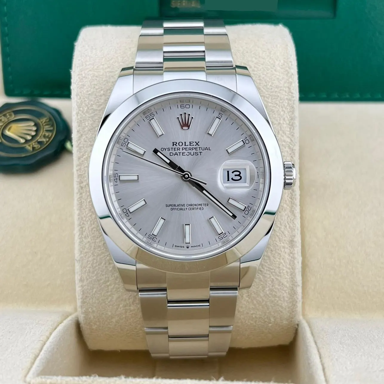 2023 Rolex Datejust 41 Steel / Smooth / Silvered / Oyster 126300-0003 Listing Image 1