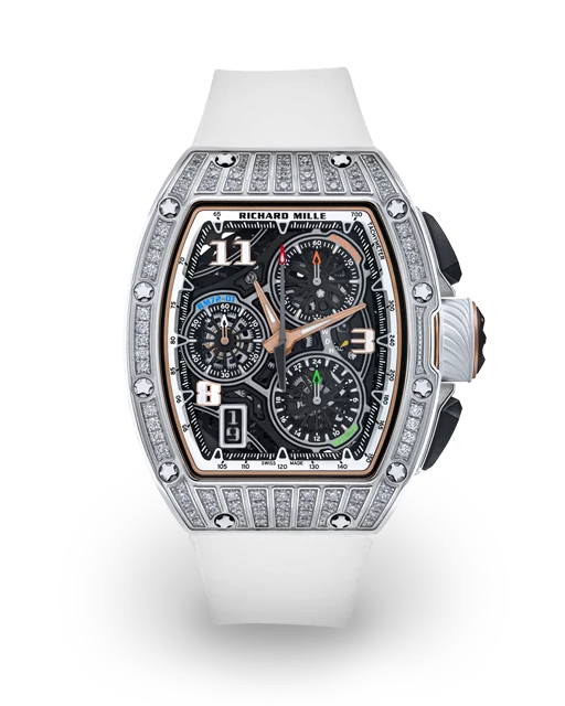 Richard Mille Automatic Winding Lifestyle Flyback Chronograph White Gold & Diamonds RM 72-01  Model Image