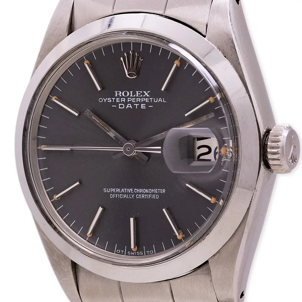 Rolex Date 34 Steel / Smooth / Gray / Oyster 1500 Listing Image 2