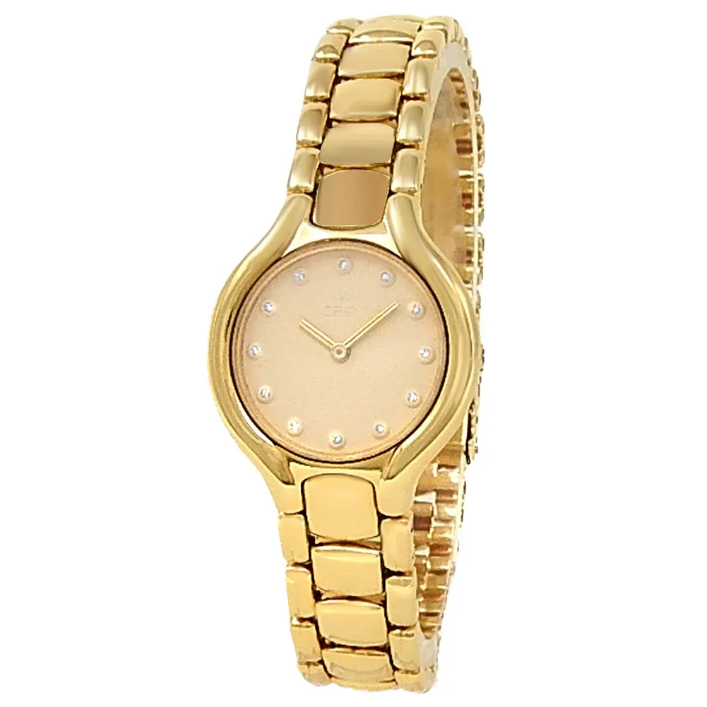 Ebel Beluga Quartz 24 Yellow Gold / Champagne / Diamond-Set / Bracelet 866960