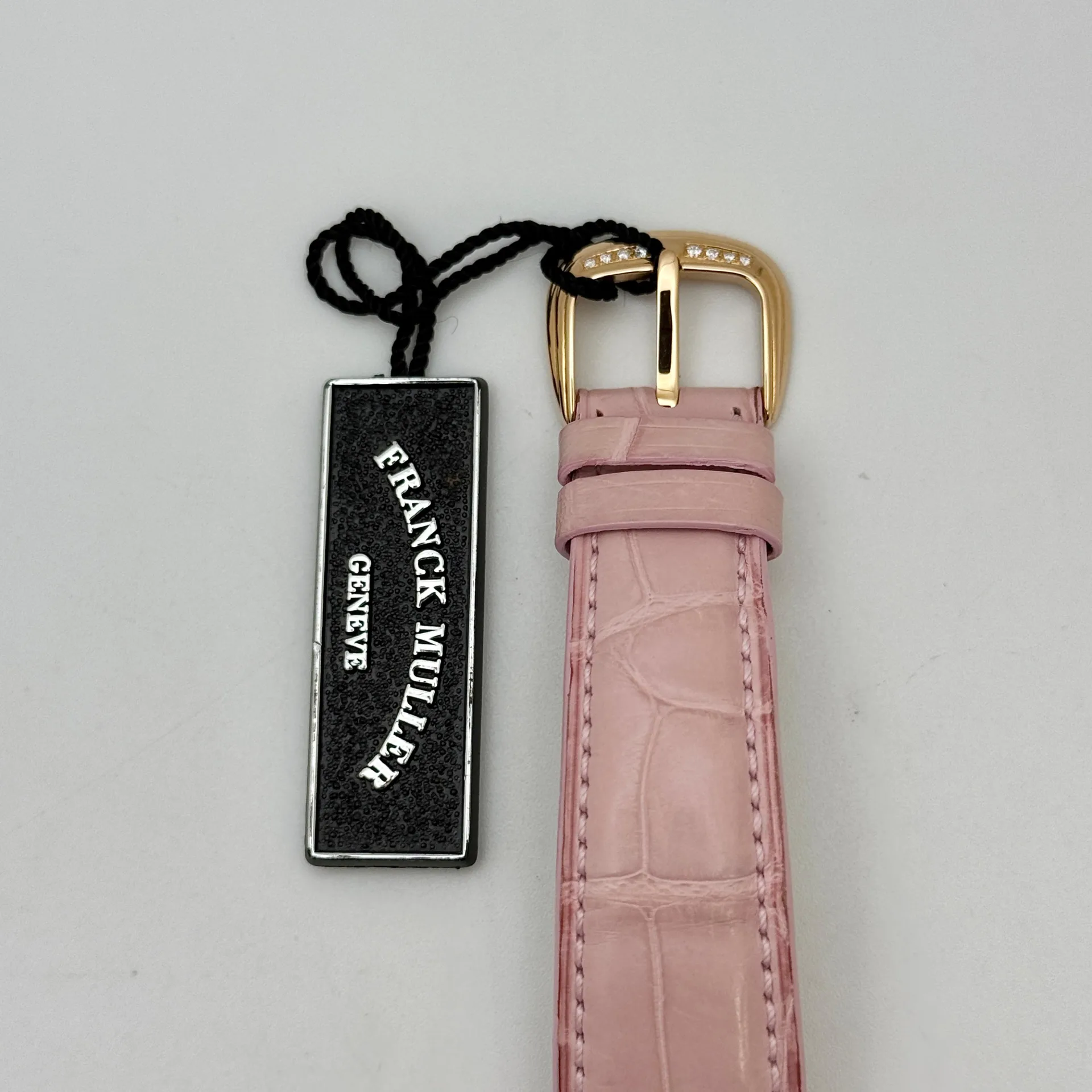 FRANCK MULLER ピンクレザーベルト 16mm Auction: Franck Muller Cintrée Curvex Mariner Rose Gold / Diamond