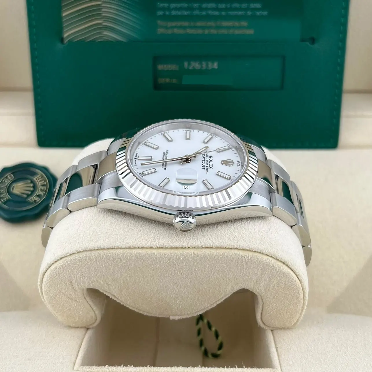 2023 Rolex Datejust 41 Fluted / White / Oyster 126334-0009 Listing Image 3