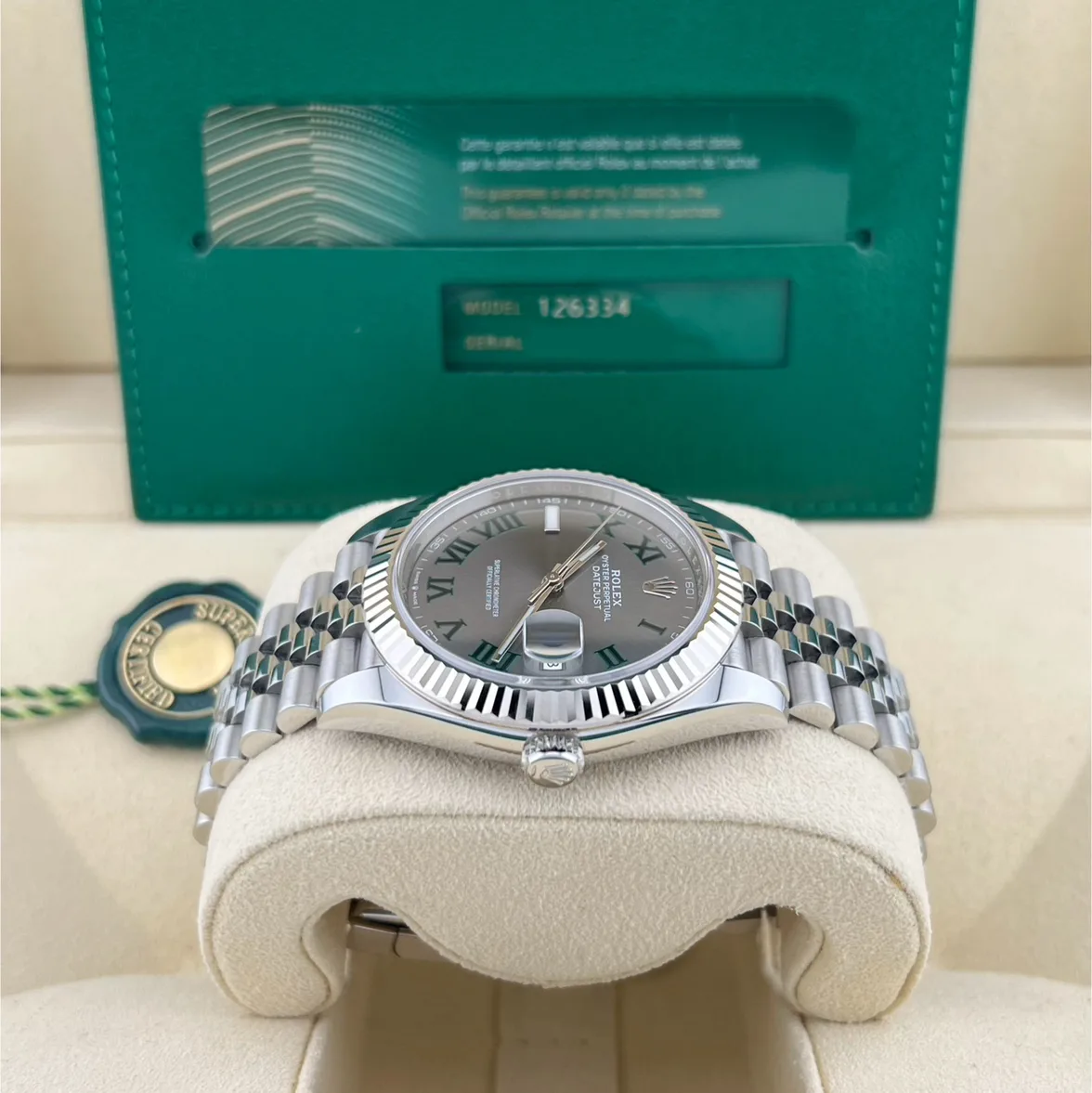 2024 Rolex Datejust 41 "Wimbledon" / Fluted / Jubilee 126334-0022 Listing Image 4