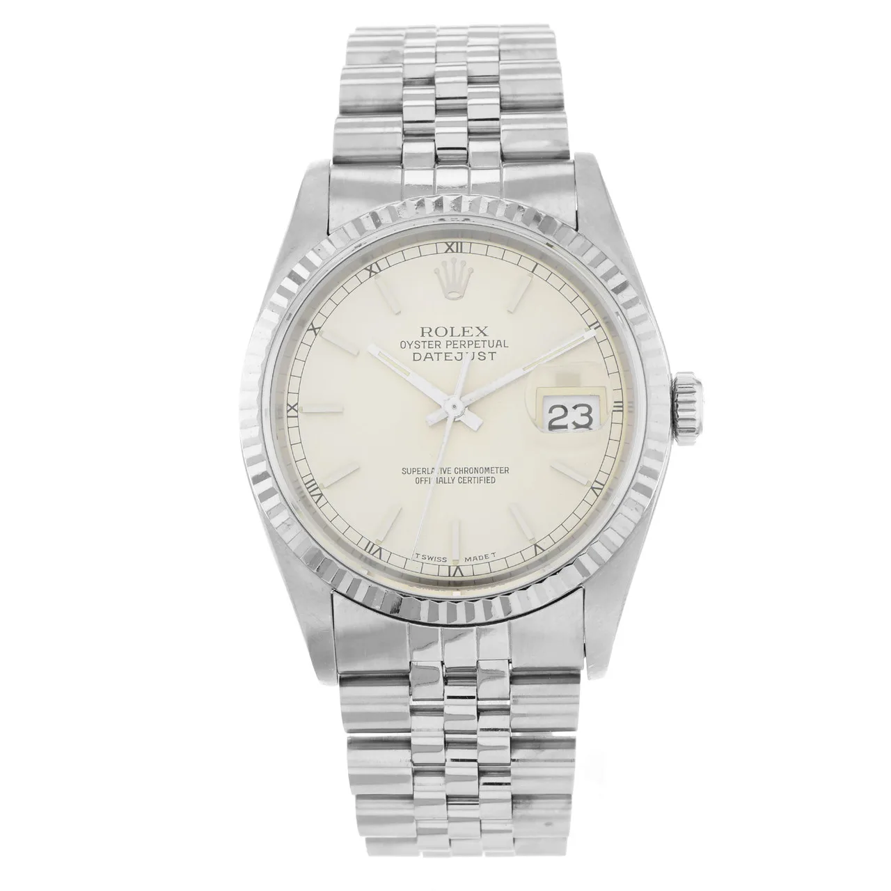 1989 Rolex Datejust 36 Fluted / Silver / Jubilee 16234 Listing Image 1