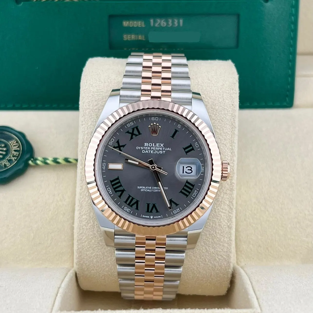 2023 Rolex Datejust 41 Two-Tone "Wimbledon" / Fluted / Jubilee 126331-0016 Listing Image 2