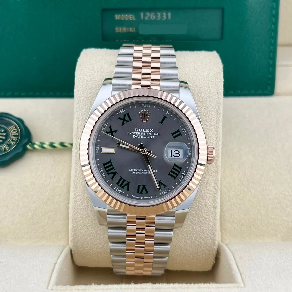 2024 Rolex Datejust 41 Two-Tone "Wimbledon" / Fluted / Jubilee 126331-0016 Listing Image 2