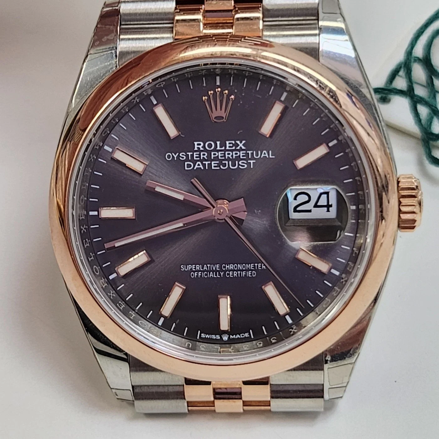 16950 Rolex Datejust 36 Two-Tone Smooth / Slate / Oyster 126201-0014