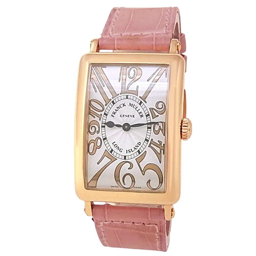 2005 Franck Muller Long Island Rose Gold / Silvered / Arabic / Strap 952 QZ REL
