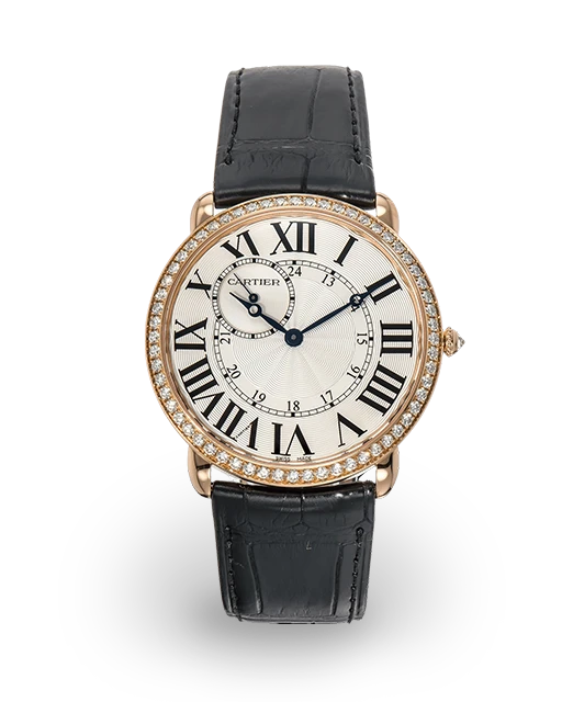 Cartier Ronde Louis Cartier 42 Rose Gold / Diamond-Set / Silvered / Roman / Strap WR007001  Model Image