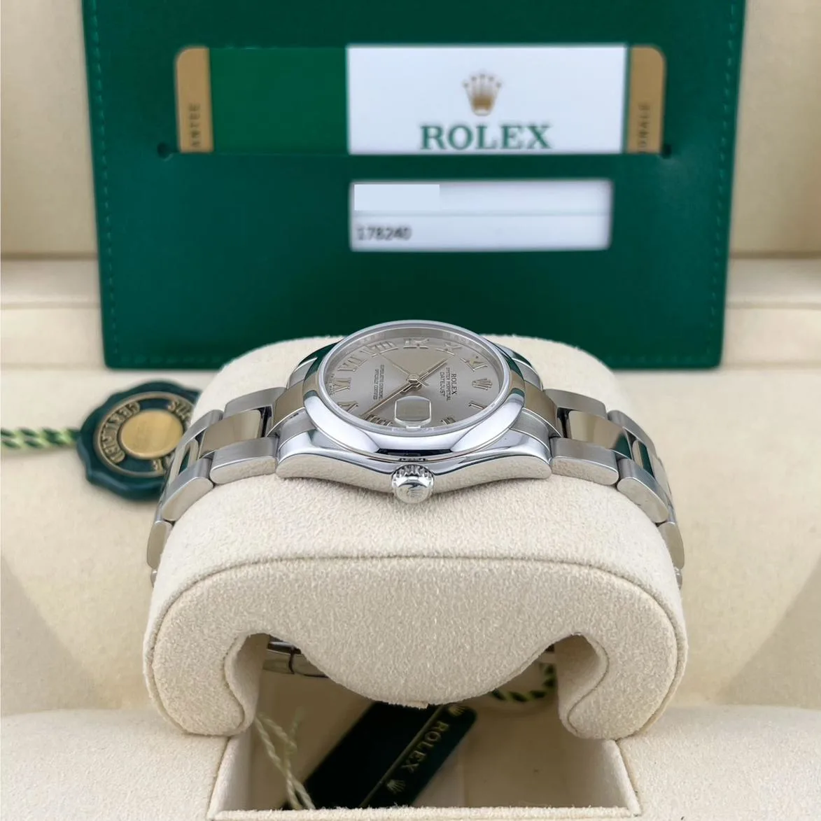 2015 Rolex Datejust 31 Steel / Smooth / SIlvered / Roman / Oyster 178240-0006 Listing Image 5