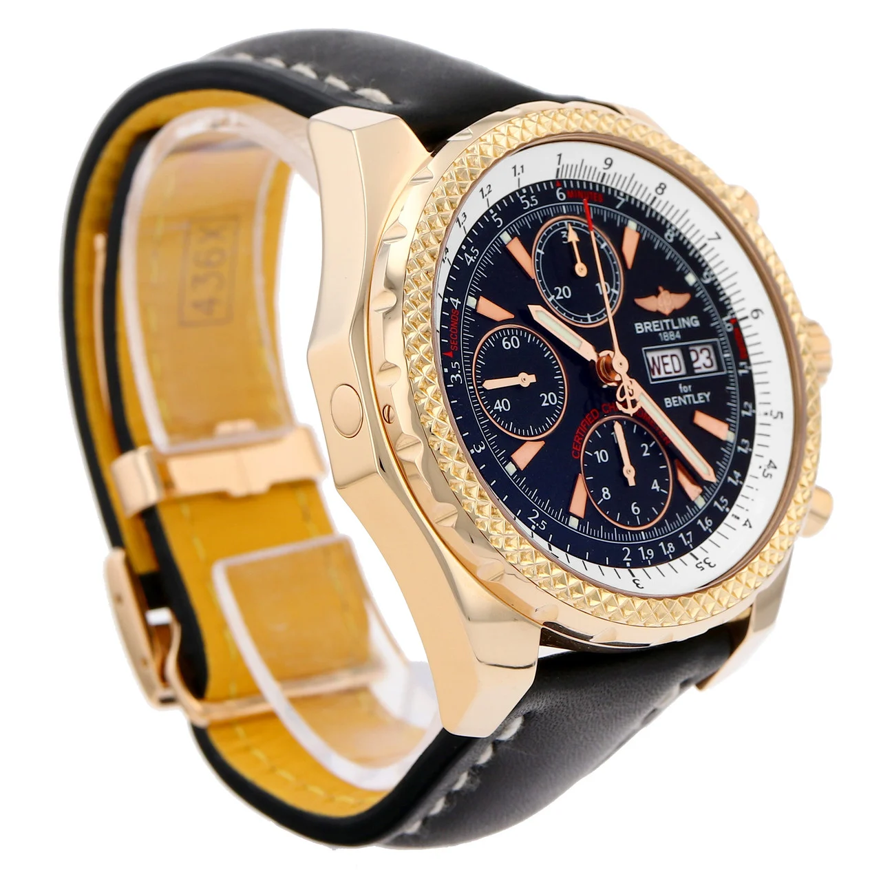 2015 Breitling Bentley Continental GT 46 Yellow Gold / Black / Strap - Limited to 500 Pieces H13363  Listing Image 3