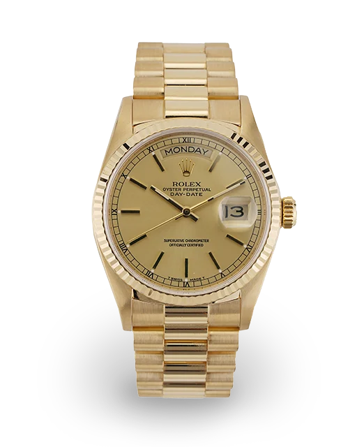 Rolex Day-Date 36 Yellow Gold / Champagne / President 18038  Model Image