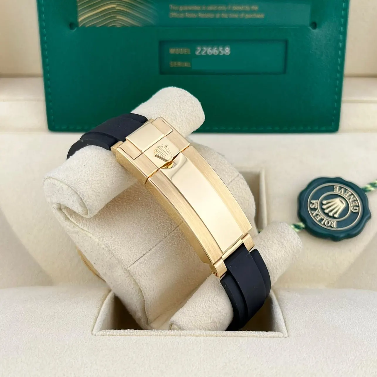 2022 Rolex Yacht-Master 42 Yellow Gold / Black / Oysterflex 226658-0001 Listing Image 4