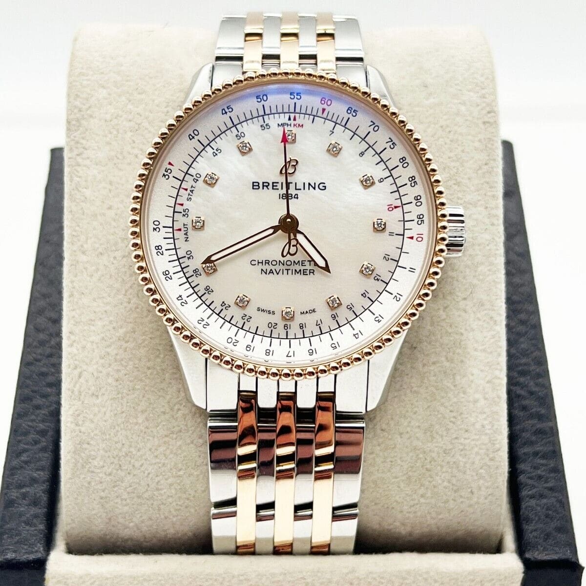 Breitling Navitimer 35 Automatic Stainless Steel Red Gold