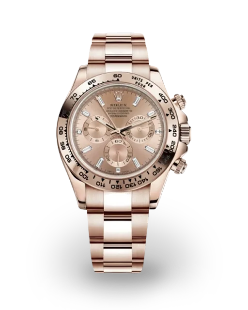 Rolex Daytona Rose Gold / Pink / Baguette Diamond-Set / Oyster 116505-0006  Model Image