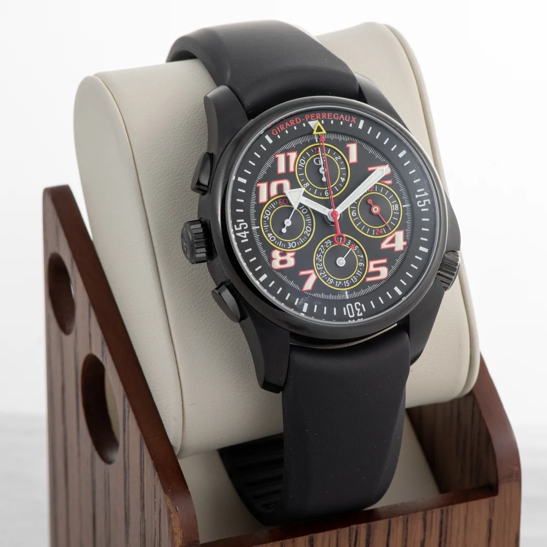 Girard-Perregaux Sport Classique Chronograph R&D 01 43 PVD Steel / Black / Arabic / Strap - Limited to 249 Pieces 49930-13-615-FK6A