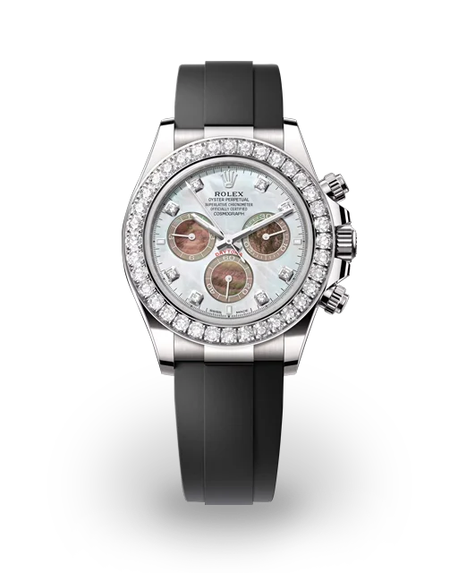 Rolex Cosmograph Daytona White Gold - Diamond / Panda MOP - Diamond / Oysterflex 126589RBR-0001  Model Image