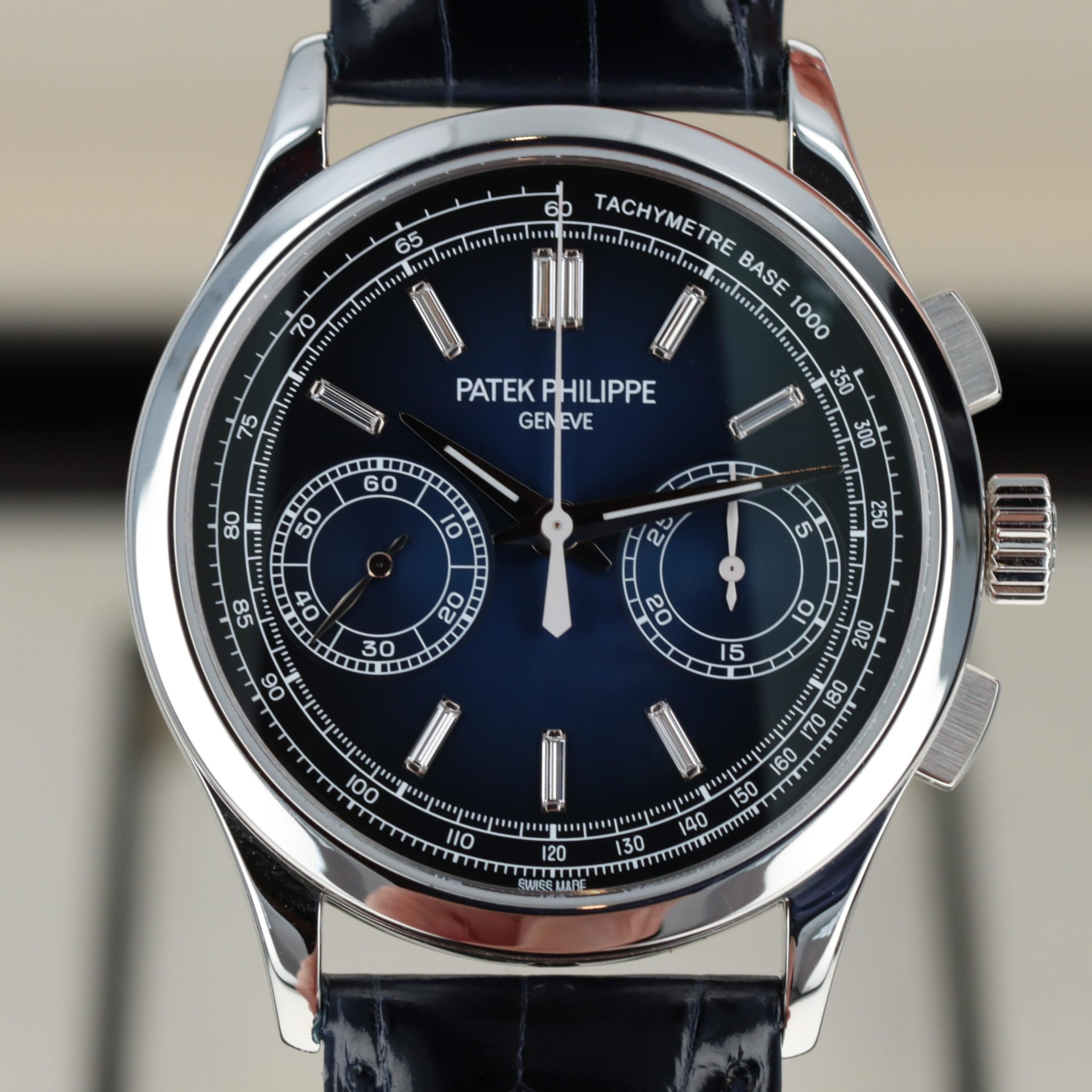 Patek Philippe Chronograph Platinum Blue 5170P 001 Watches Bezel