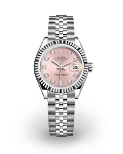 Rolex Lady-Datejust 28 Fluted / Pink / Diamond-Set / Jubilee 279174-0003  Model Image