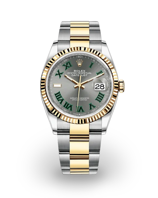 Rolex Datejust 36 Two-Tone "Wimbledon" / Fluted / Oyster 126233-0036  Model Image