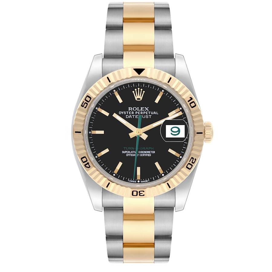 Rolex Turn-O-Graph Japanese Limited Edition Two-Tone Black Oyster 116263