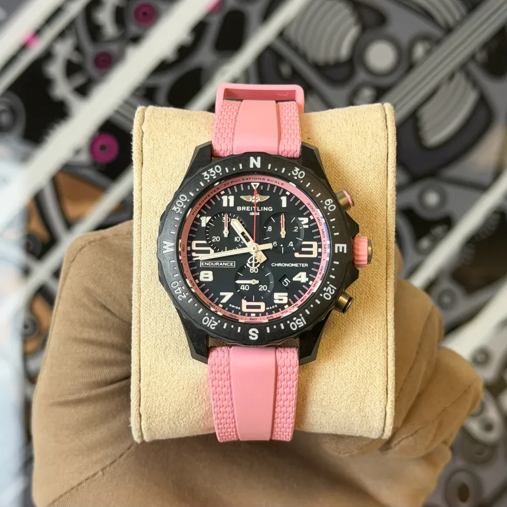 2025 Breitling Endurance Pro Pink 38 Breitlight / Black / Arabic / Strap X83310D41B1S1