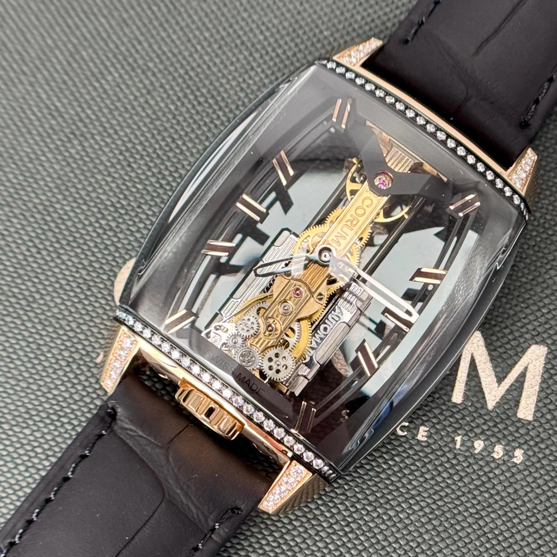 2024 Corum Golden Bridge Avant-Garde Titanium & Rose Gold / Diamond-Set  313.200.77/0F01 HS15