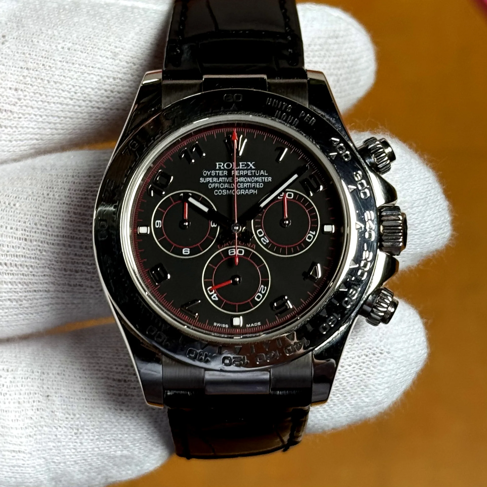 2000 Rolex Daytona White Gold / Slate Racing / Arabic / Strap 116519 