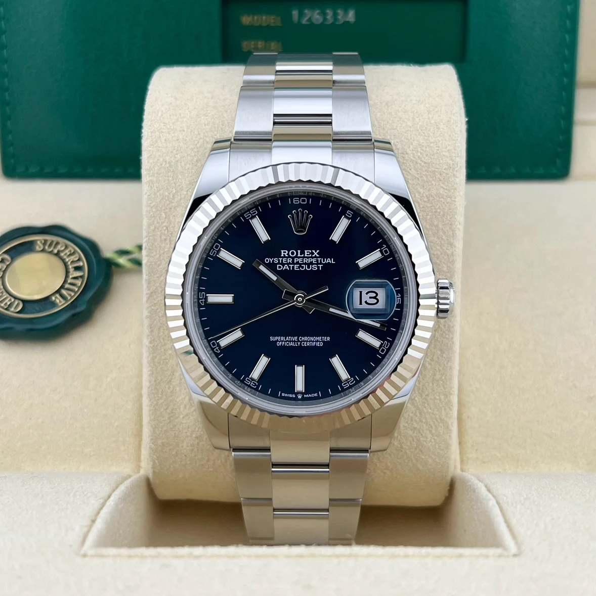 2022 Rolex Datejust 41 Fluted / Blue / Oyster 126334-0001 Listing Image
