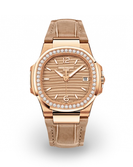 Patek Philippe Nautilus Rose Gold / Diamond-Set / Golden 7010R-012  Model Image