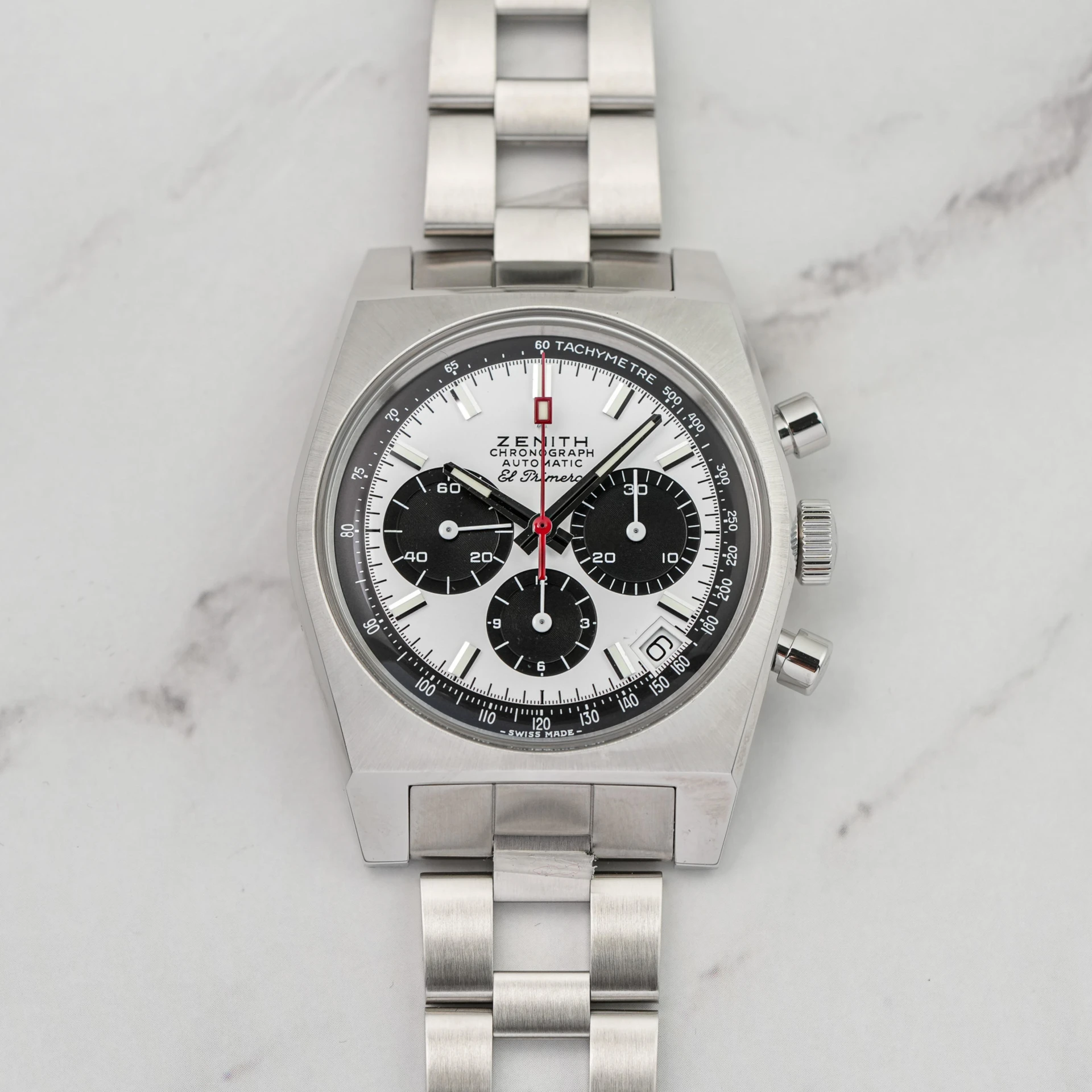 Zenith El Primero A384 Revival 50th Anniversary El Primero Stainless Steel / Panda / Ladder 03.A384.400/21.M384