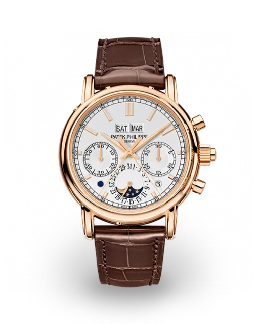 Patek Philippe Perpetual Calendar Split-Seconds Chronograph Rose Gold / Silvered 5204R-001  Model Image