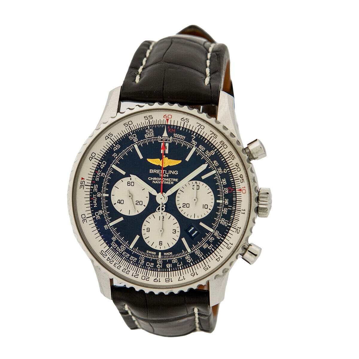 Navitimer B01 Chronograph 46 Stainless steel - Black AB0127211B1X1